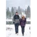Ботинки для походов зимние водонепроницаемые женские зелено-серые SH100 X-WARM MID Quechua